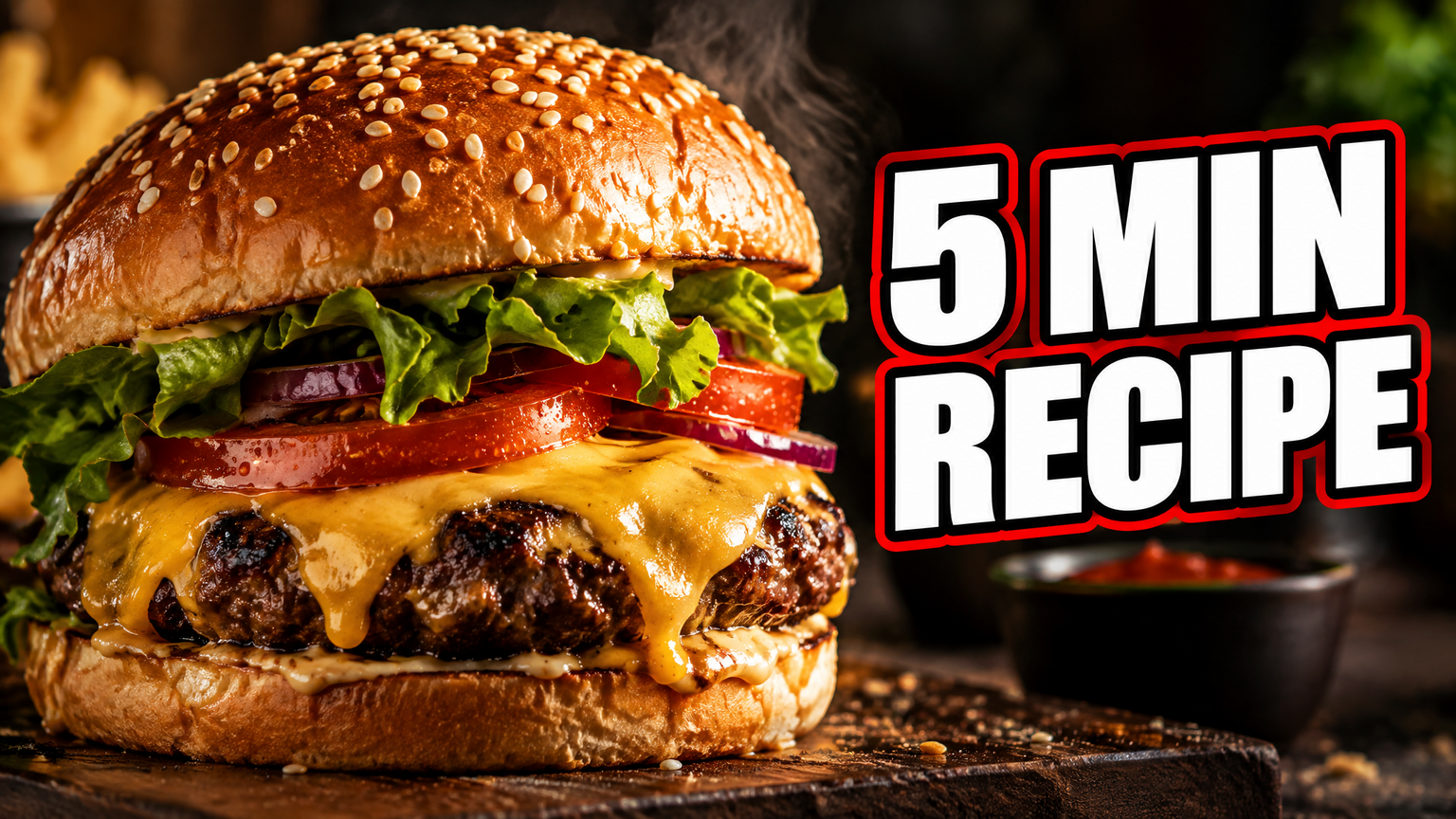 AI thumbnail: gourmet 5 minute recipe