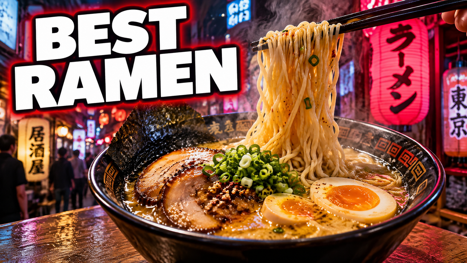 Best Ramen in Tokyo - AI-generated YouTube thumbnail